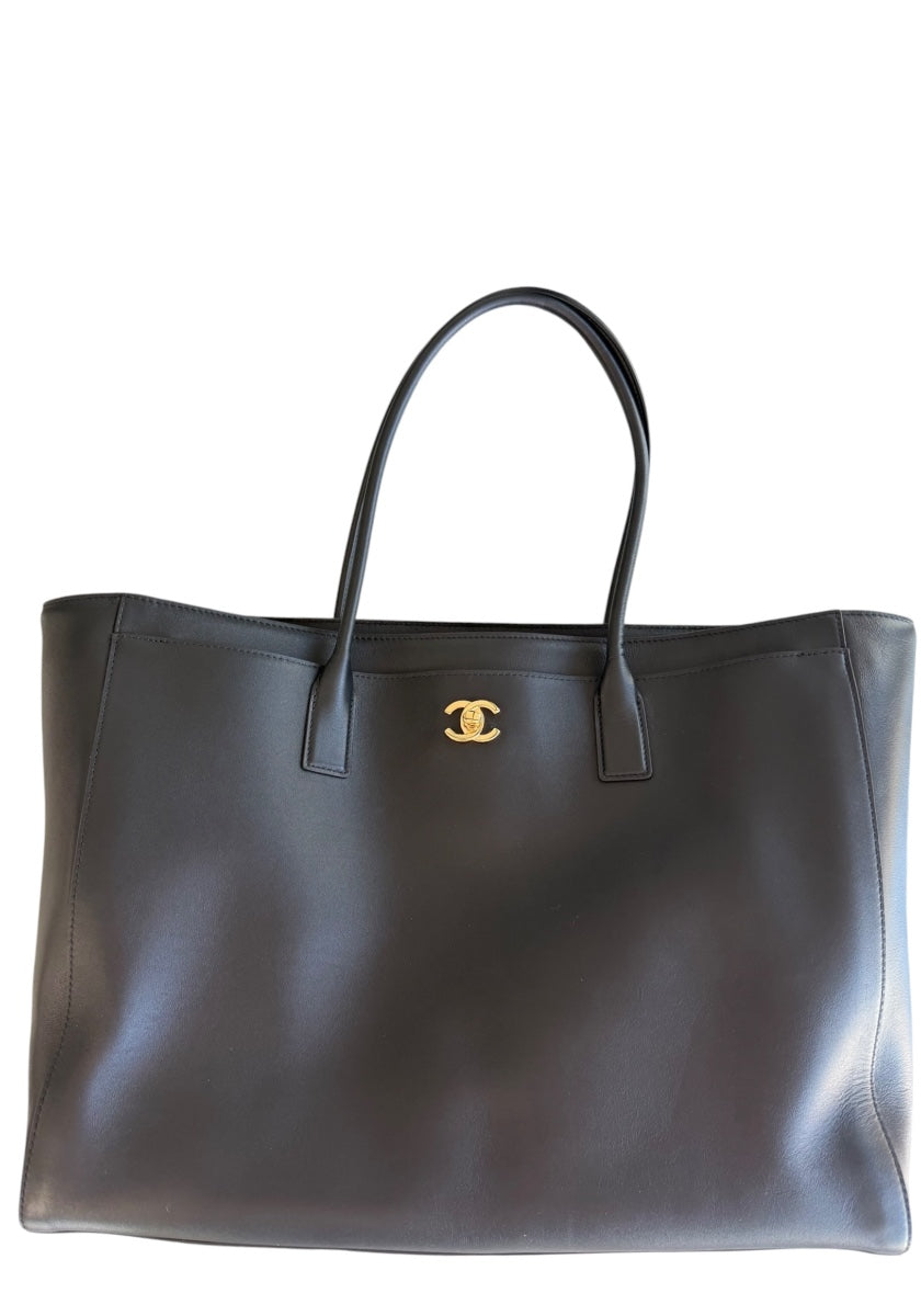 CHANEL Calfskin Archetype Large Shopping Tote Black