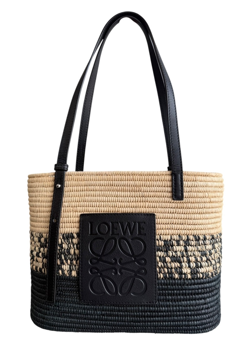 Loewe Beige Wicker Basket tote
