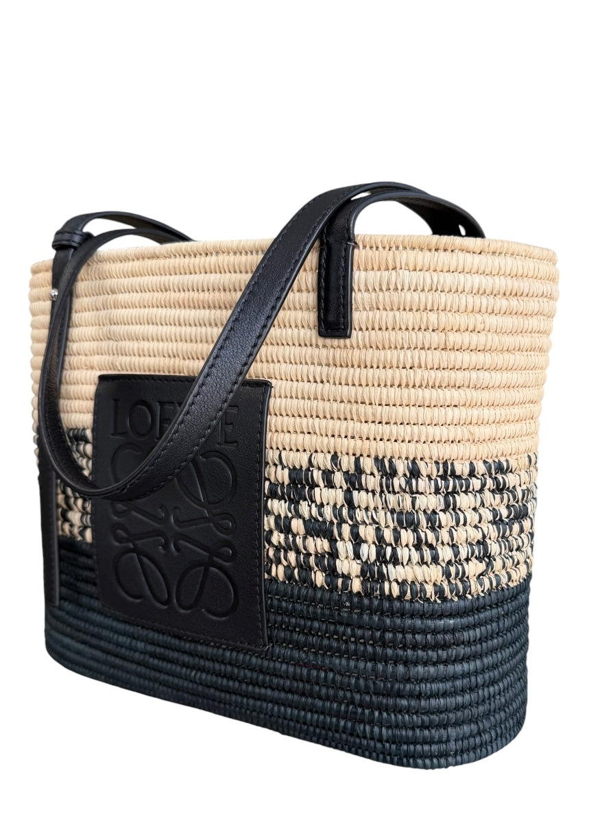 Loewe Beige Wicker Basket tote