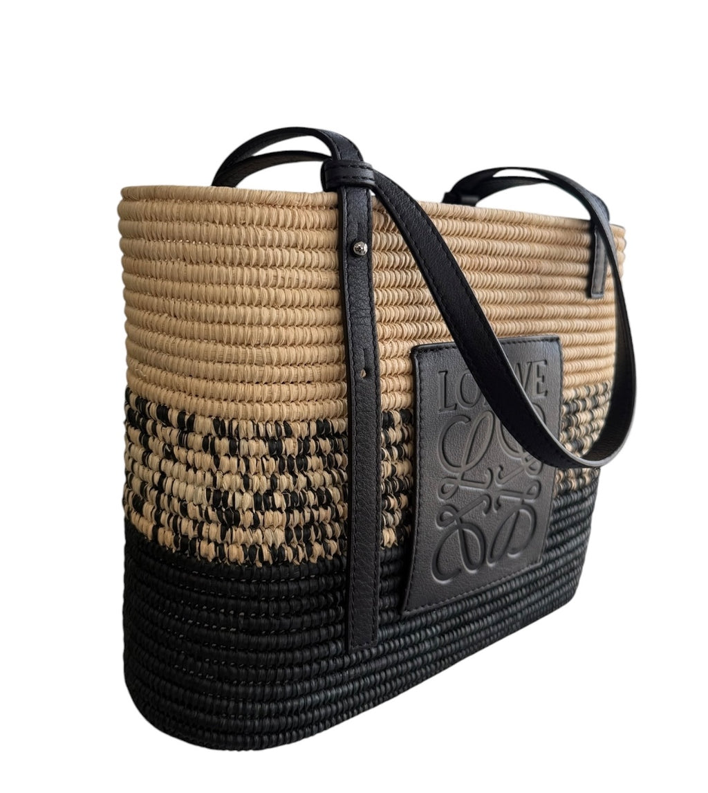 Loewe Beige Wicker Basket tote