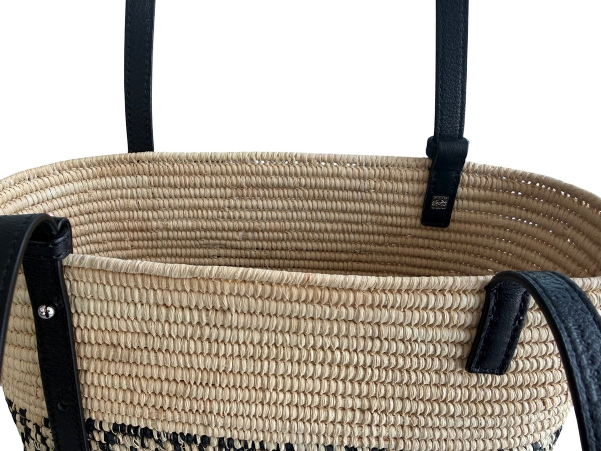 Loewe Beige Wicker Basket tote