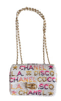 Chanel Small Sequin White Multicolor Single Flap Bag 2024