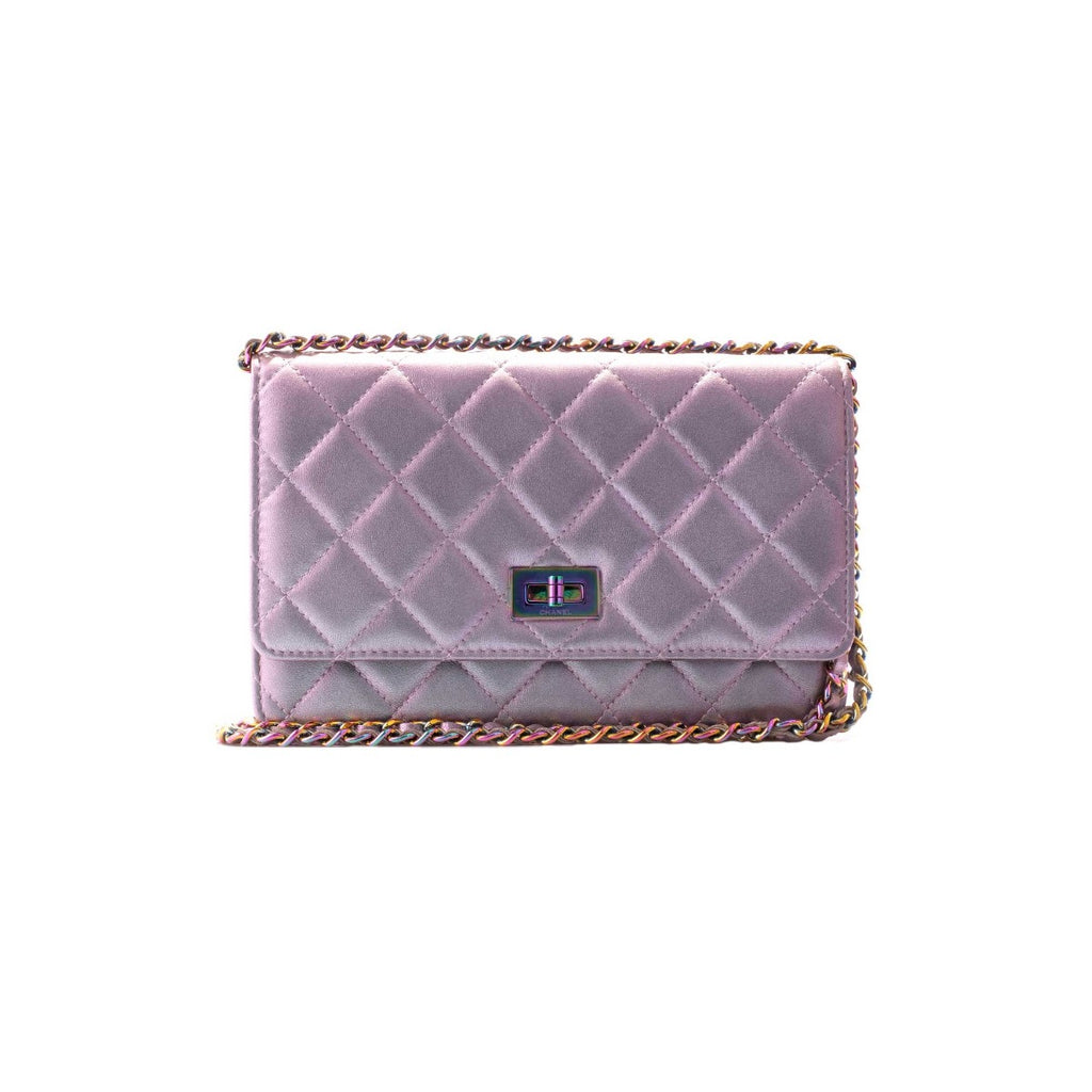 Chanel Metallic Iridescent Reissue Wallet On Chain