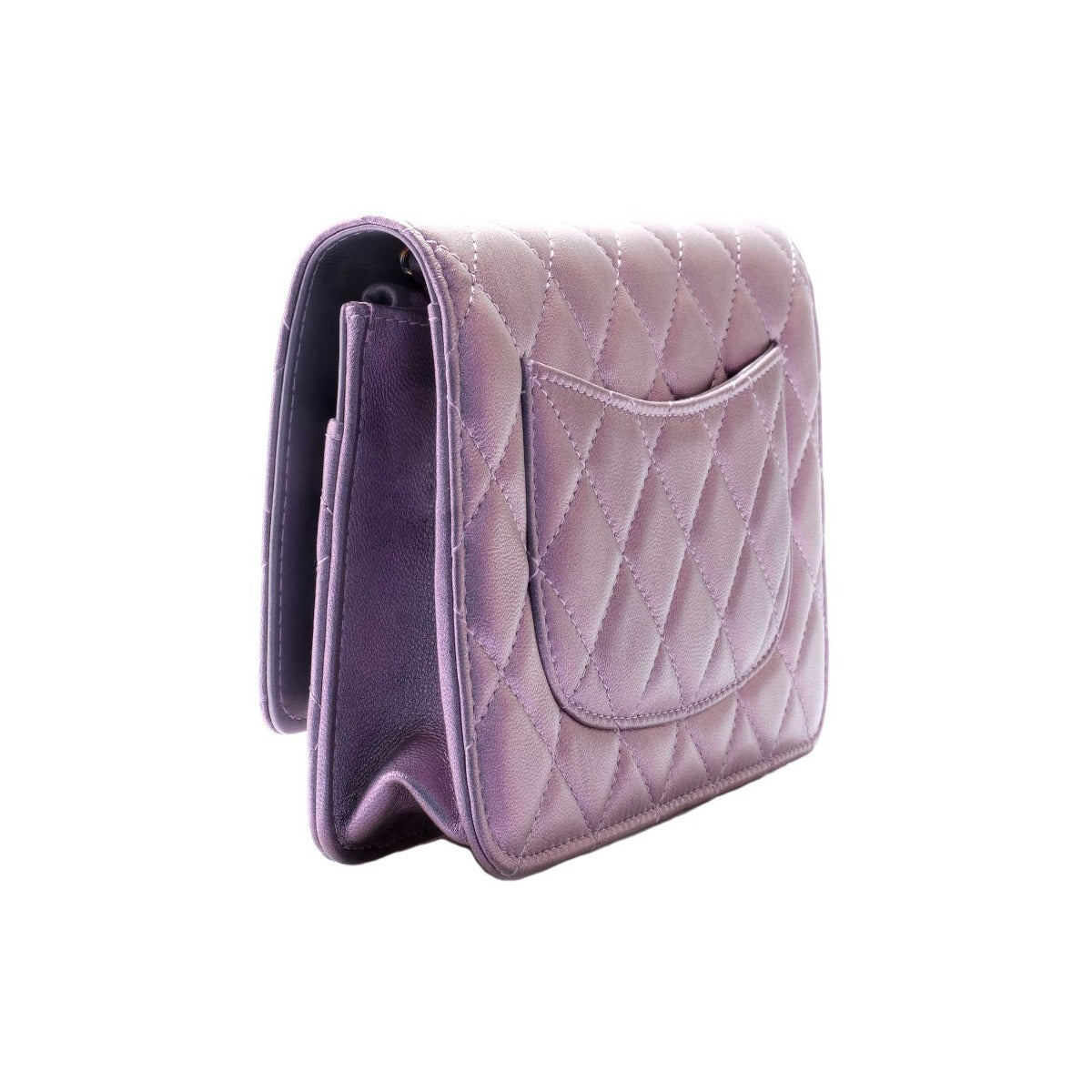 Chanel Metallic Iridescent Reissue Wallet On Chain