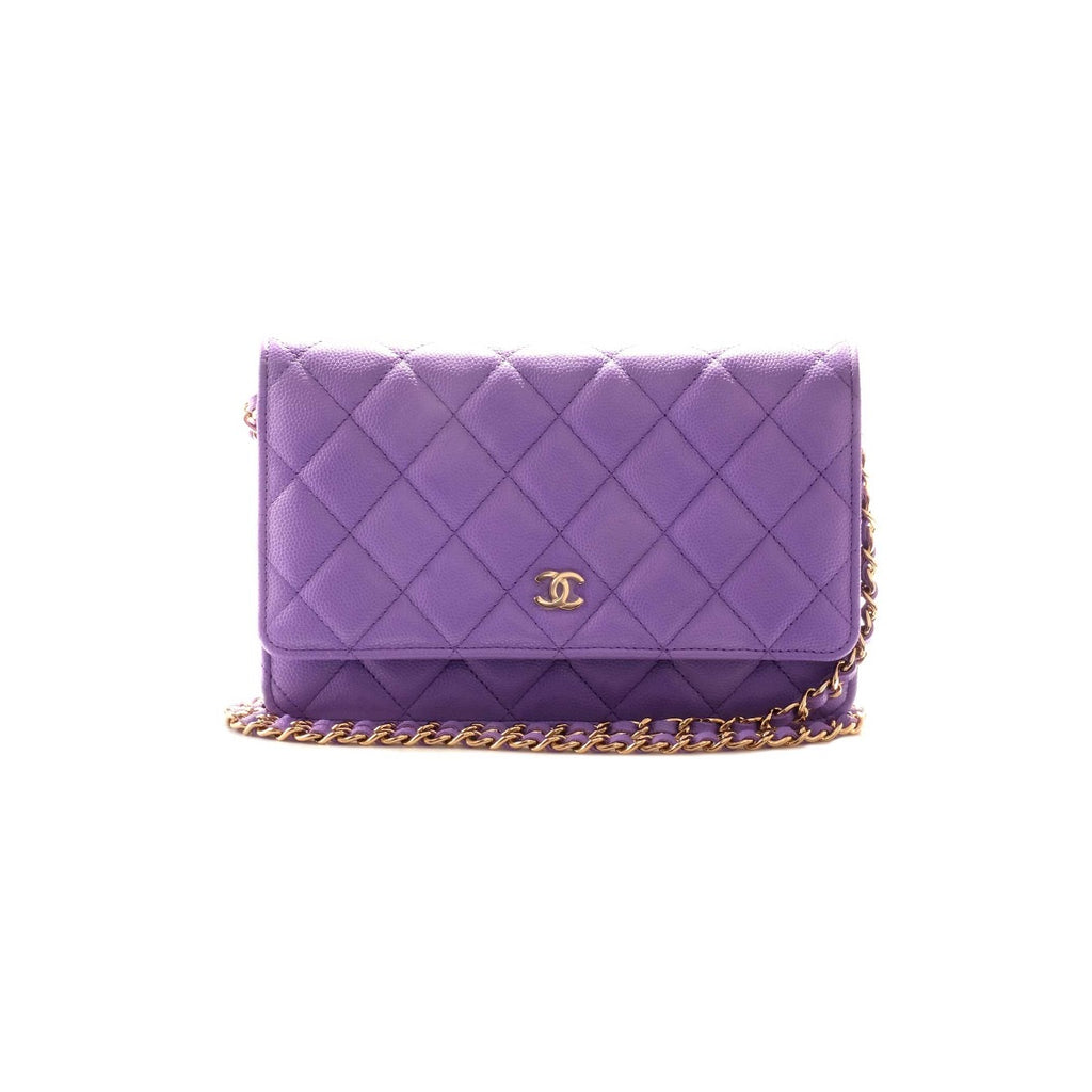 Chanel Classic Purple Wallet on Chain
