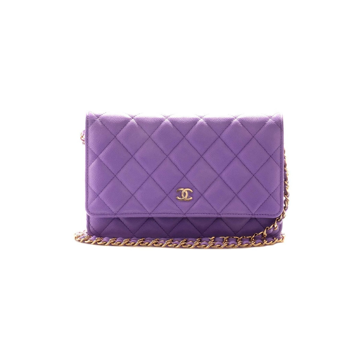Chanel Classic Purple Wallet on Chain