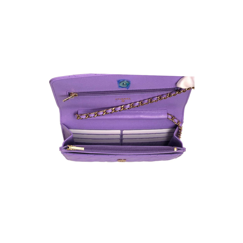 Chanel Classic Purple Wallet on Chain