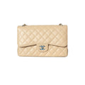 Chanel  Tan Caviar Classic Jumbo Double Flap Bag