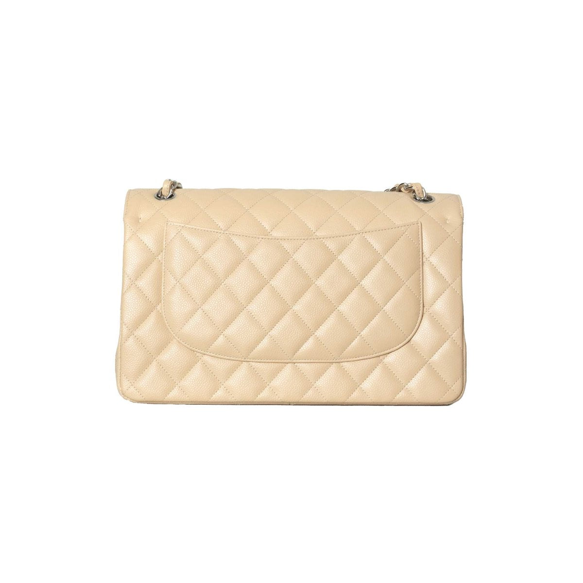 Chanel  Tan Caviar Classic Jumbo Double Flap Bag