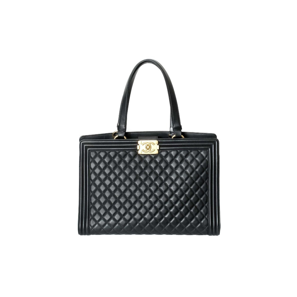 Chanel Black Boy Shopping Tote