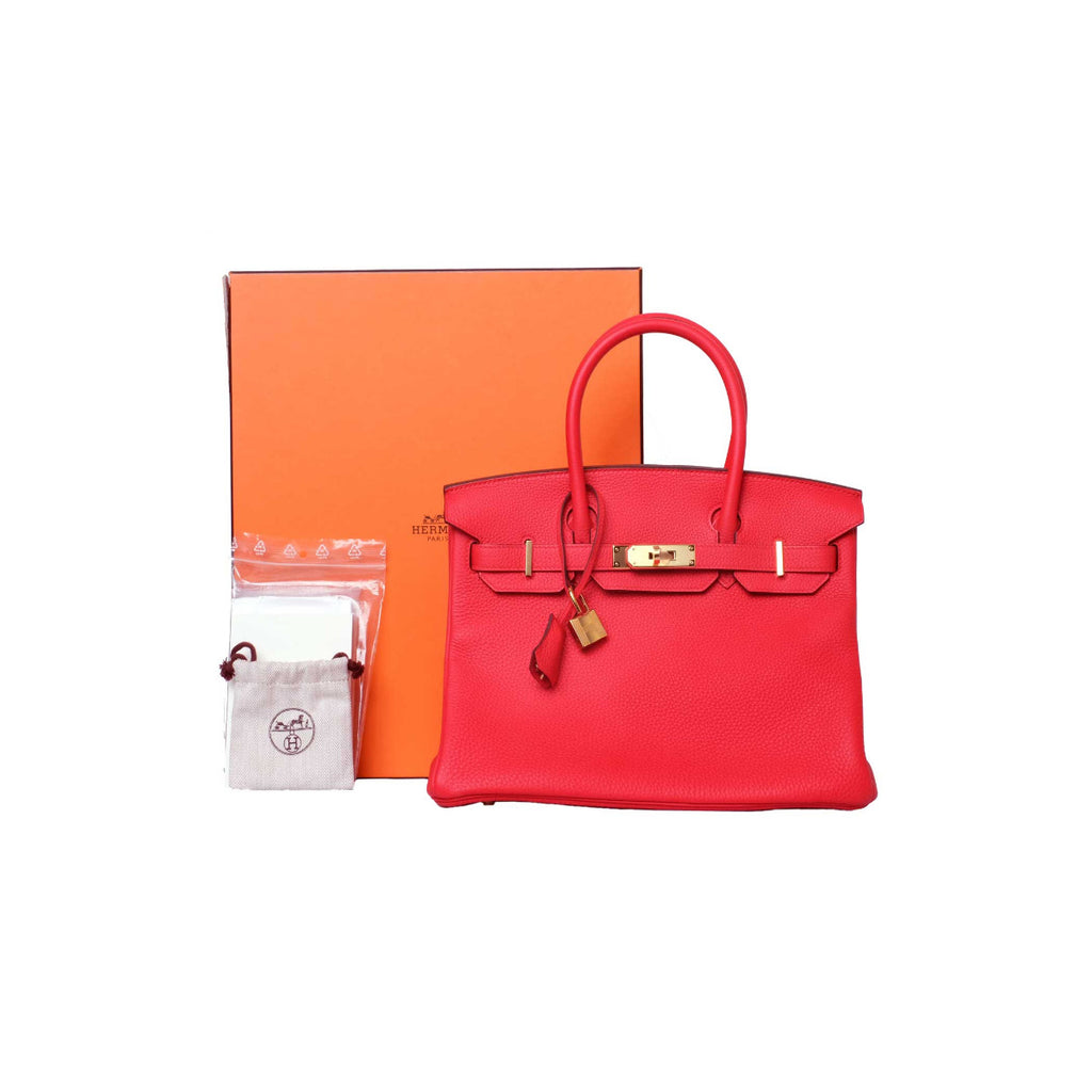 2019 Hermès Rouge De Coeur Togo Birkin 30