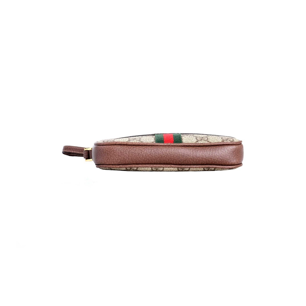 Gucci GG Supreme Monogram Ophidia Phone Case Wristlet Brown