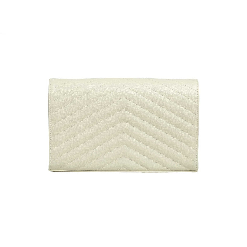 Saint Laurent  Matelassé Envelope Chain Wallet