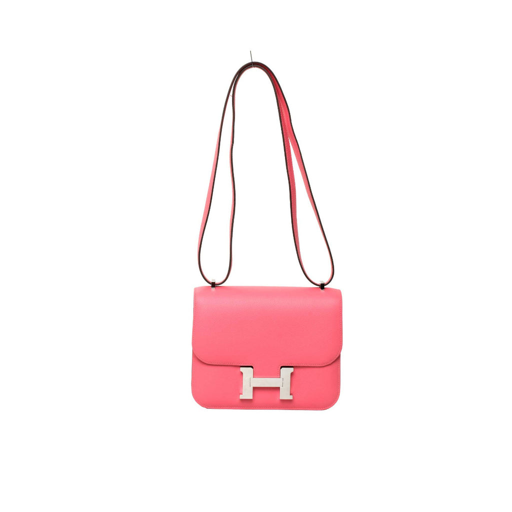 Hermès Rose Azalee Evercolor Constance III Mini