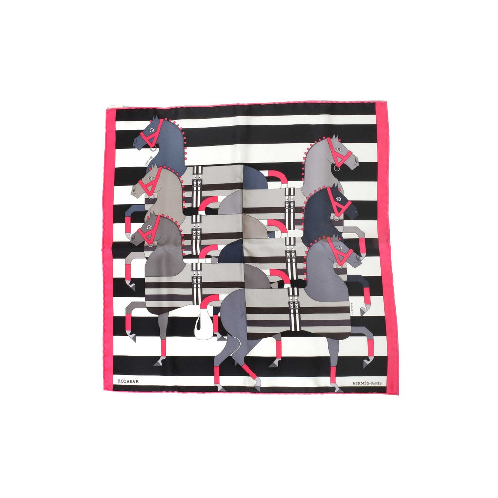 Hermes Rocabar 6 Horses 45cm Silk Scarf