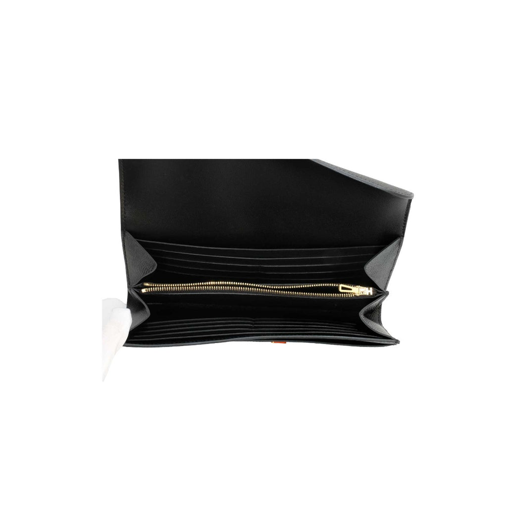 Hermès Black Epsom Constance Long Wallet