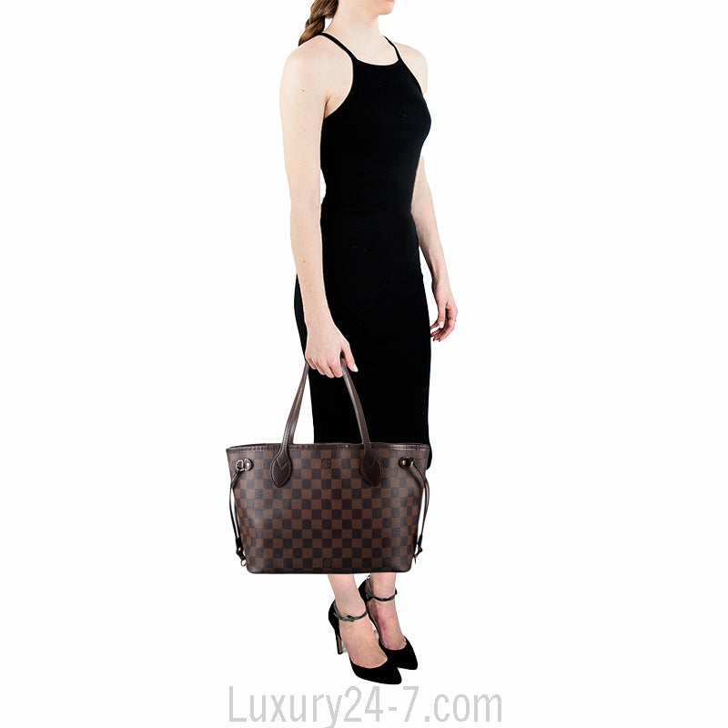 Louis Vuitton Damier Ebene Neverfull PM Handbag