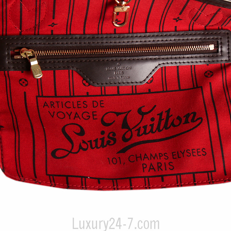 Louis Vuitton Damier Ebene Neverfull PM Handbag