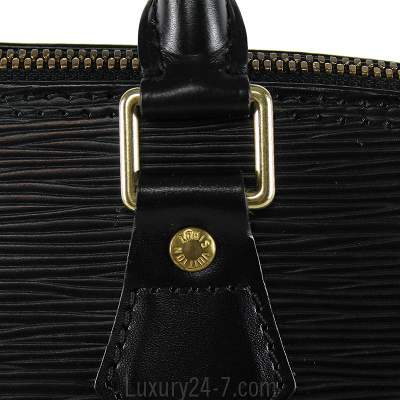 Louis Vuitton Black Epi Alma PM Handbag