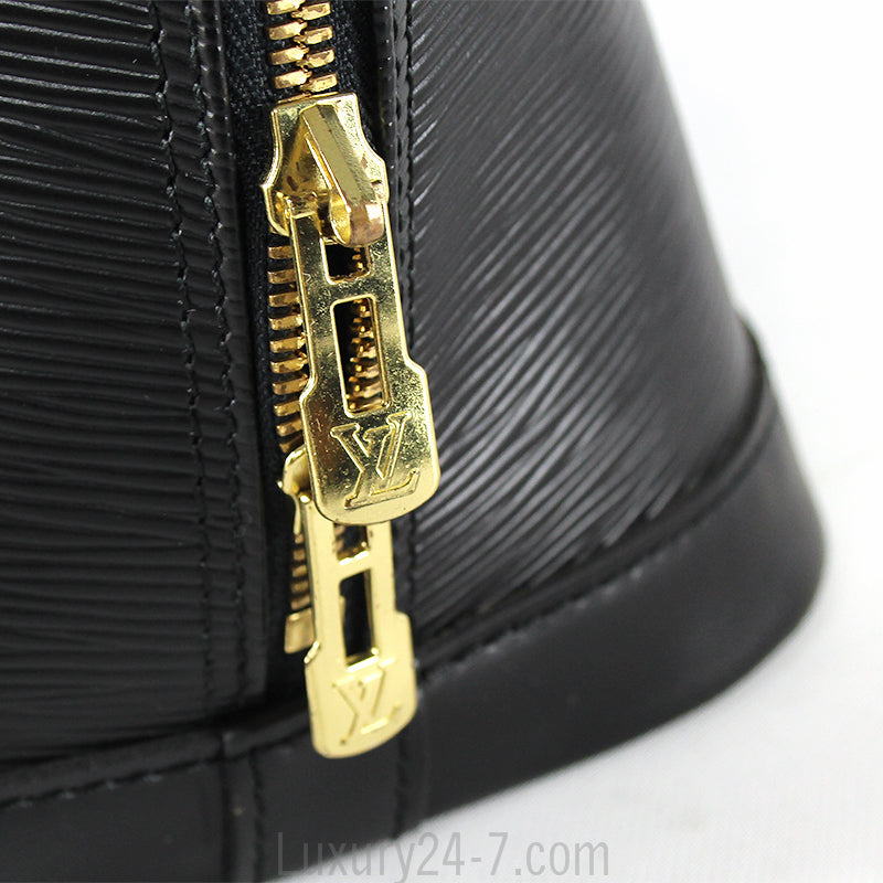 Louis Vuitton Black Epi Alma PM Handbag