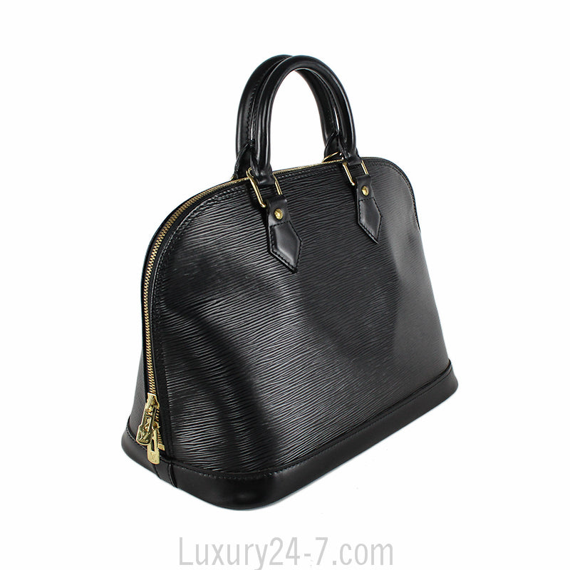 Louis Vuitton Black Epi Alma PM Handbag