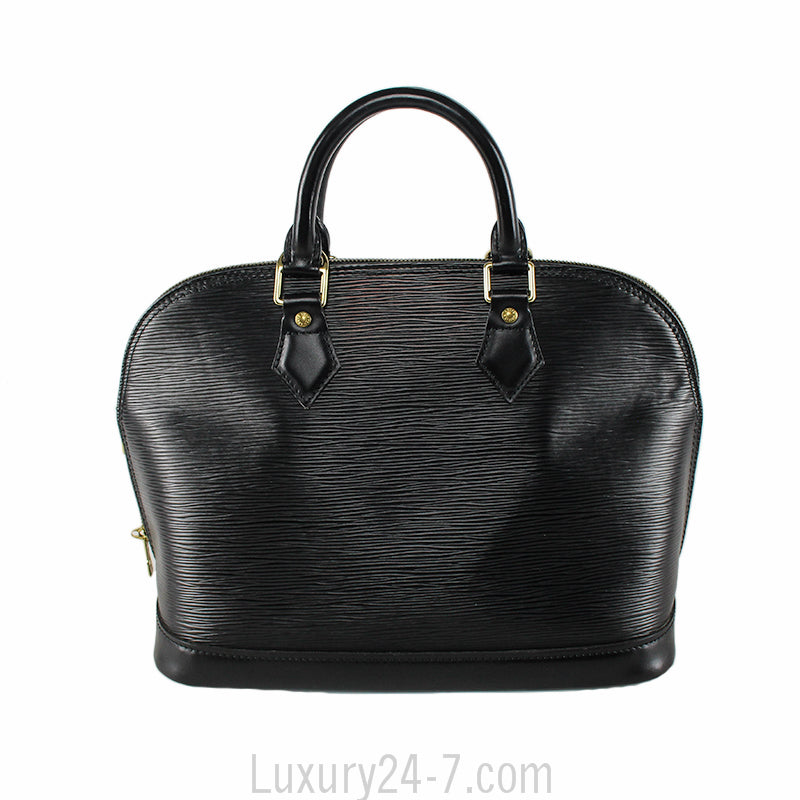 Louis Vuitton Black Epi Alma PM Handbag