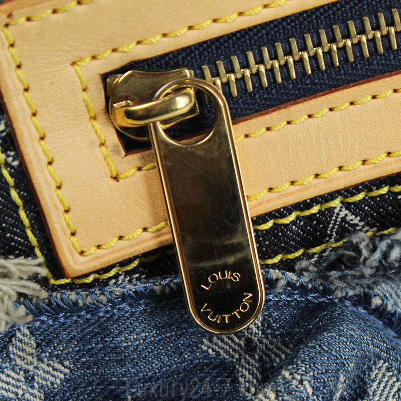 Louis Vuitton Blue Denim Patchwork Bowly Bag