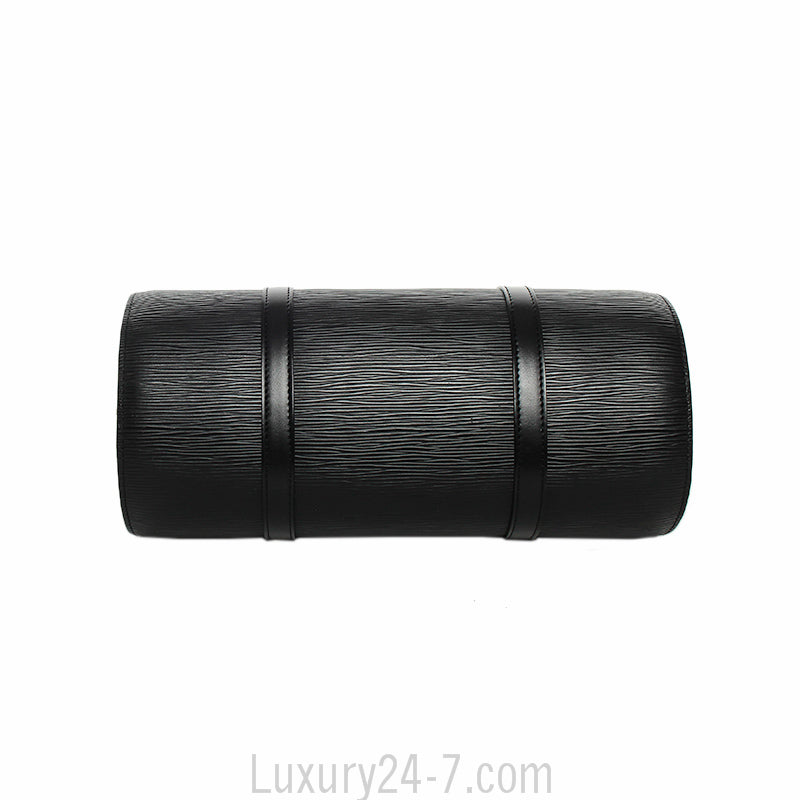 Louis Vuitton Black Noir Epi Soufflot Handbag