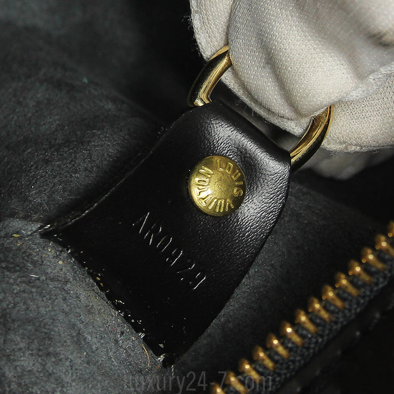 Louis Vuitton Black Noir Epi Soufflot Handbag