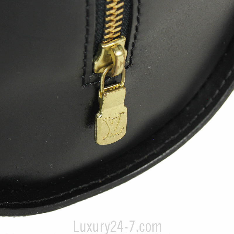Louis Vuitton Black Noir Epi Soufflot Handbag
