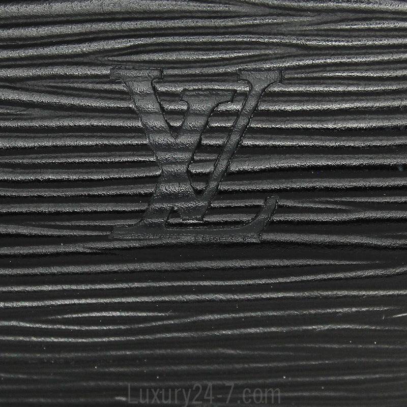 Louis Vuitton Black Noir Epi Soufflot Handbag
