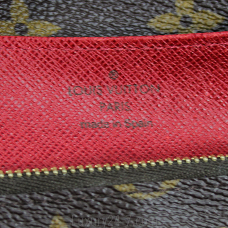 Louis Vuitton Emilie Monogram & Red Wallet