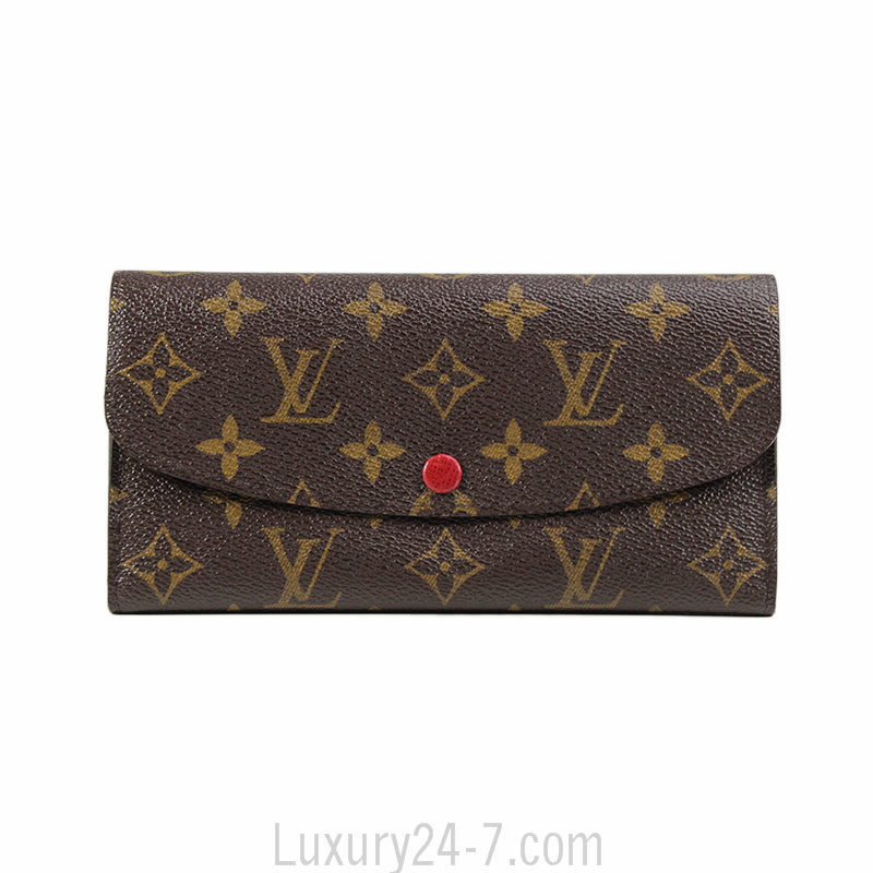Louis Vuitton Emilie Monogram & Red Wallet