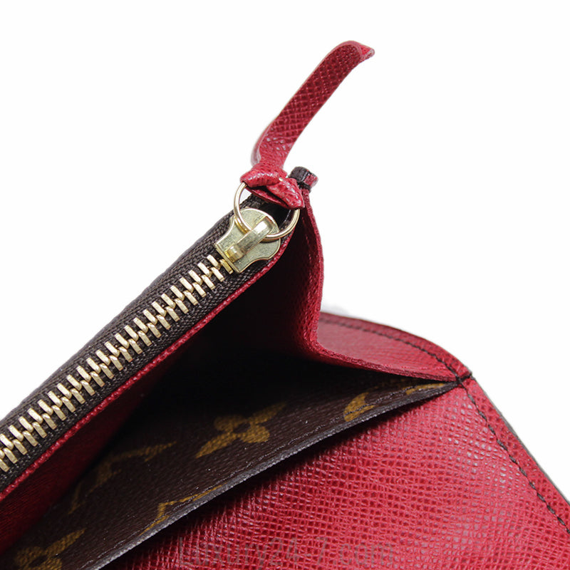 Louis Vuitton Emilie Monogram & Red Wallet