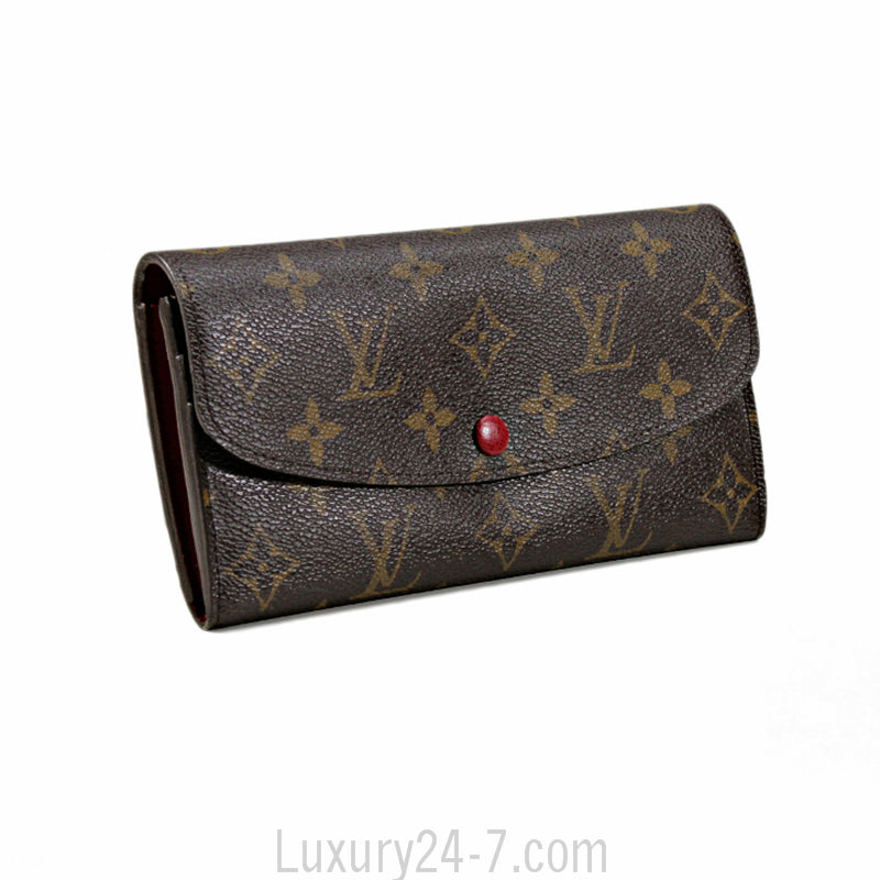 Louis Vuitton Emilie Monogram & Red Wallet