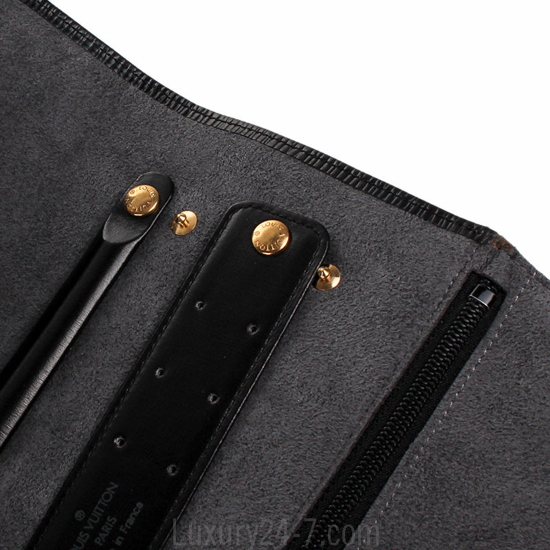 Louis Vuitton Black Epi Rouleau Bijoux Jewelry Roll Pouch