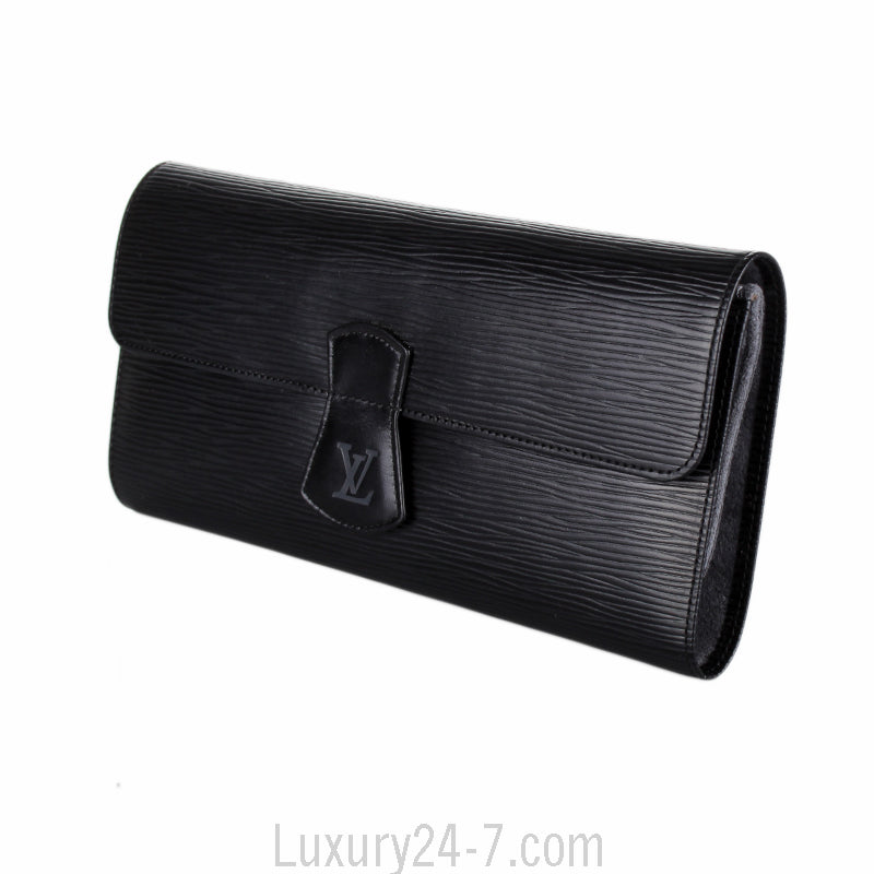 Louis Vuitton Black Epi Rouleau Bijoux Jewelry Roll Pouch