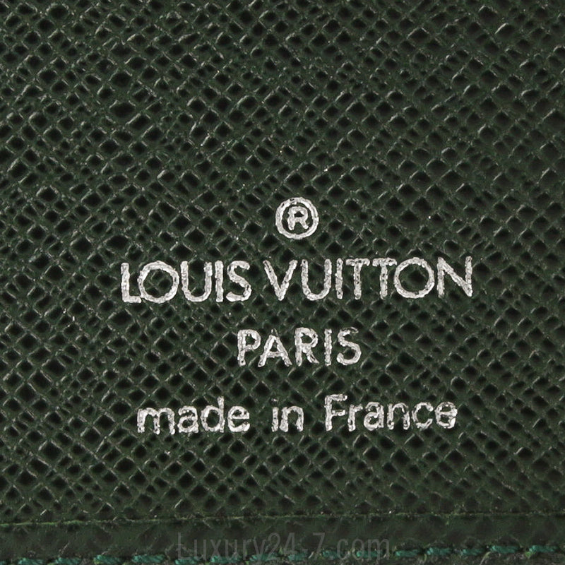 Louis Vuitton Tiaga Green Slender Mens Billfold Wallet