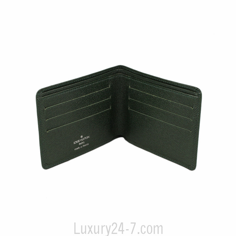 Louis Vuitton Tiaga Green Slender Mens Billfold Wallet