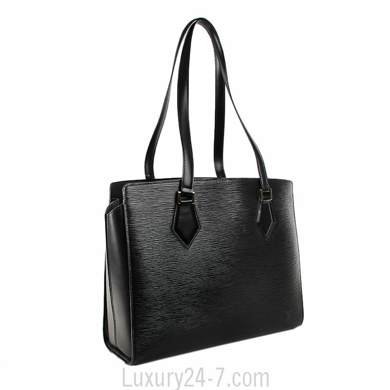 Louis Vuitton Black Epi Shoulder Tote Bag