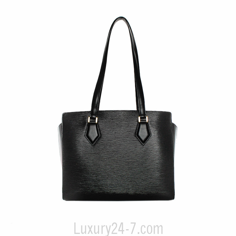 Louis Vuitton Black Epi Shoulder Tote Bag
