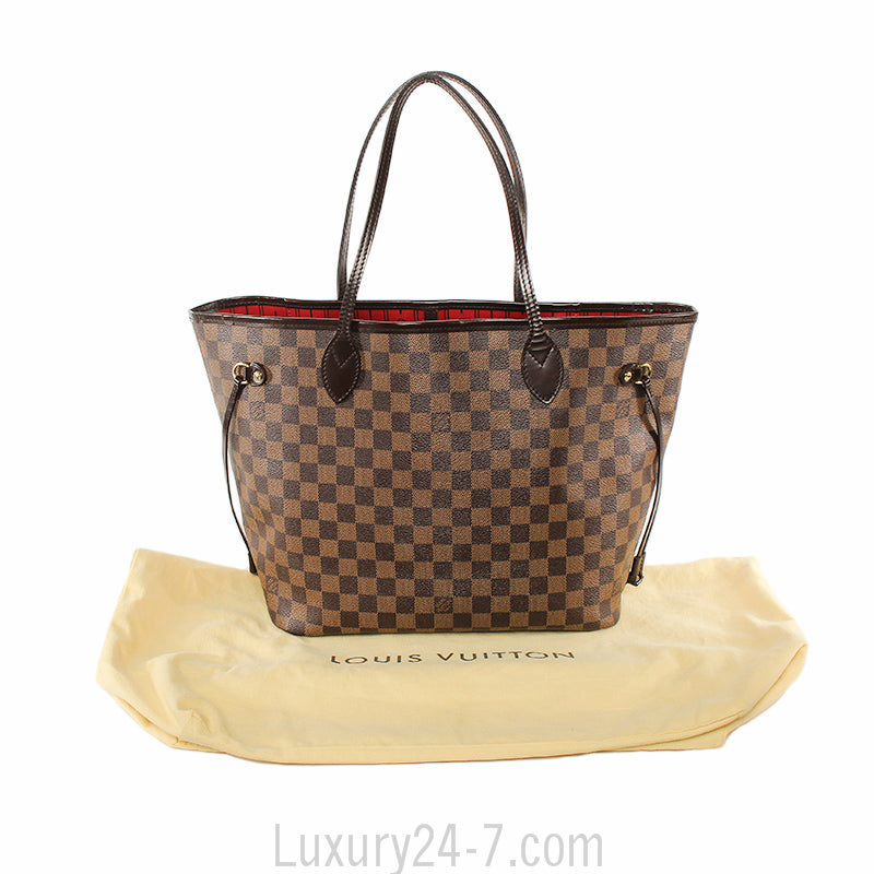 Louis Vuitton Damier Ebene Neverfull MM Tote