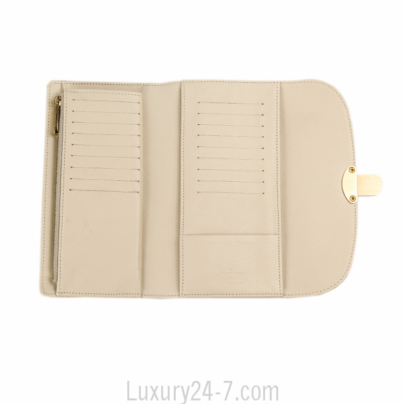 Louis Vuitton Cream Amelia Mahina Wallet