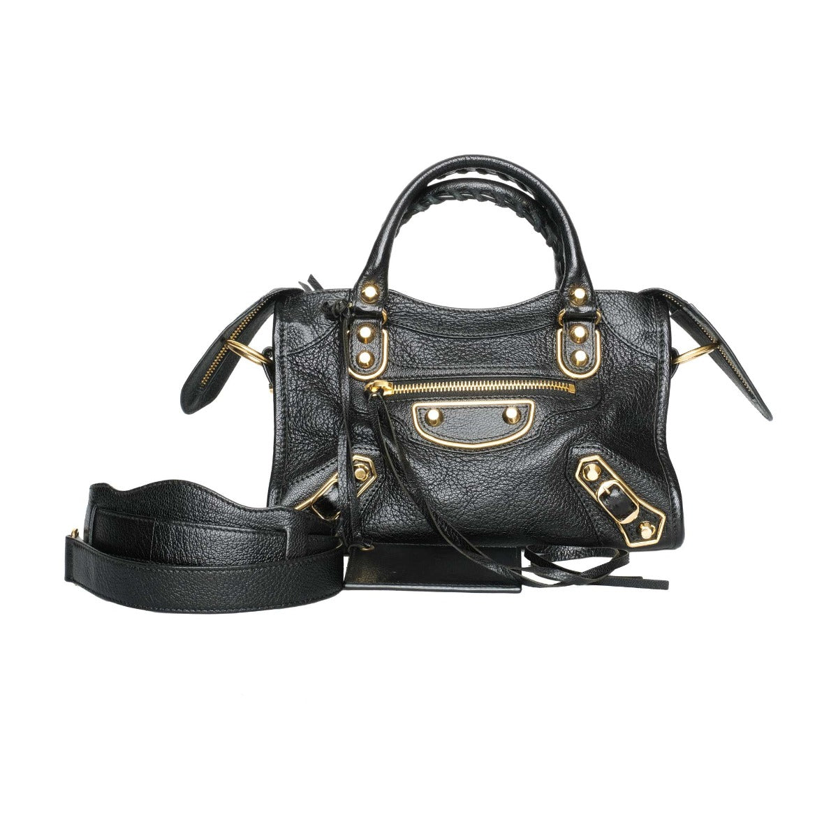 Balenciaga Black Motocross Giant 12 City Bag