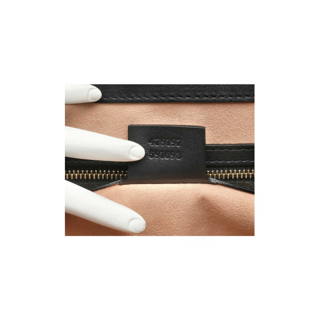 Gucci Black Medium Signature Padlock Tote
