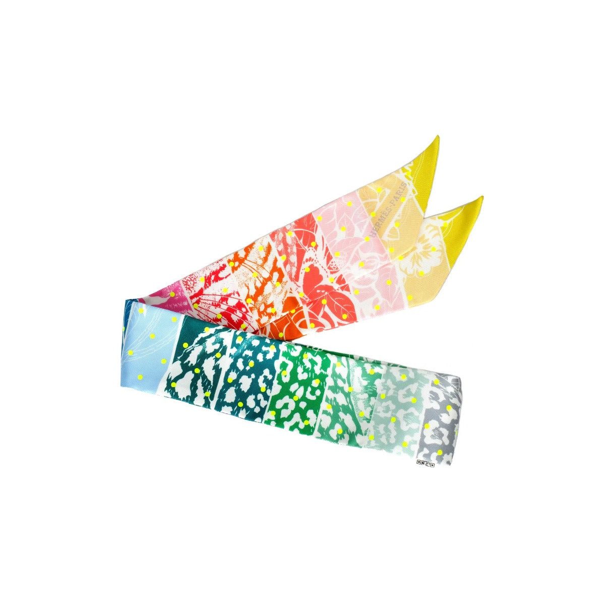 Hermes Jungle love Rainbow  Silk Twilly