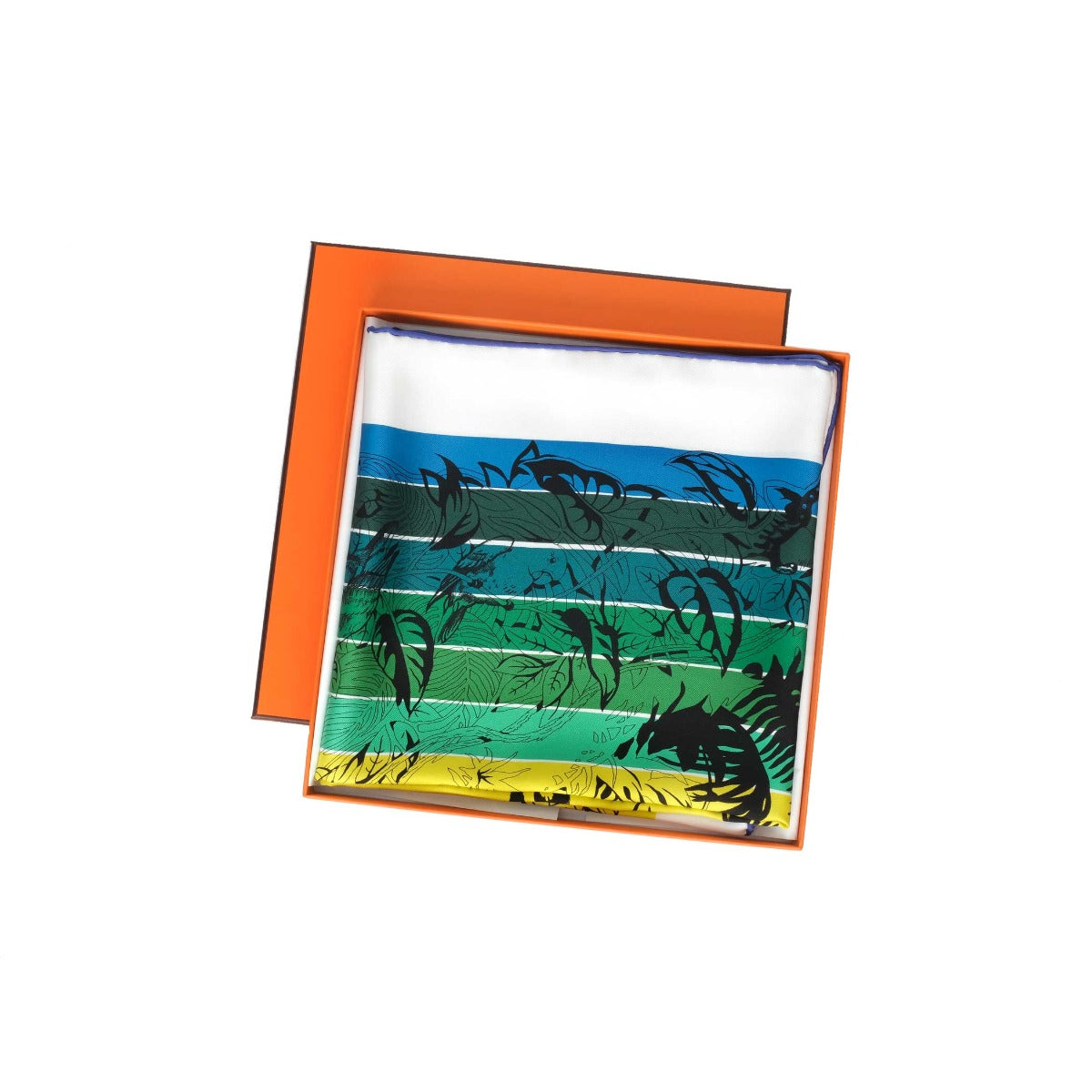 Hermes Rainbow Jungle Love Silk Scarf