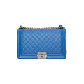 Chanel  Blue Caviar Quilted Medium Plus Boy Bag