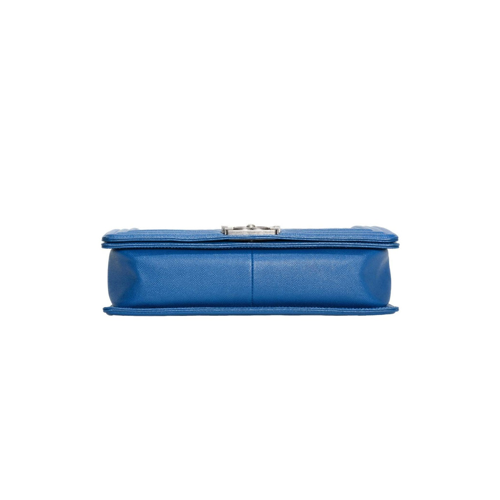 Chanel  Blue Caviar Quilted Medium Plus Boy Bag