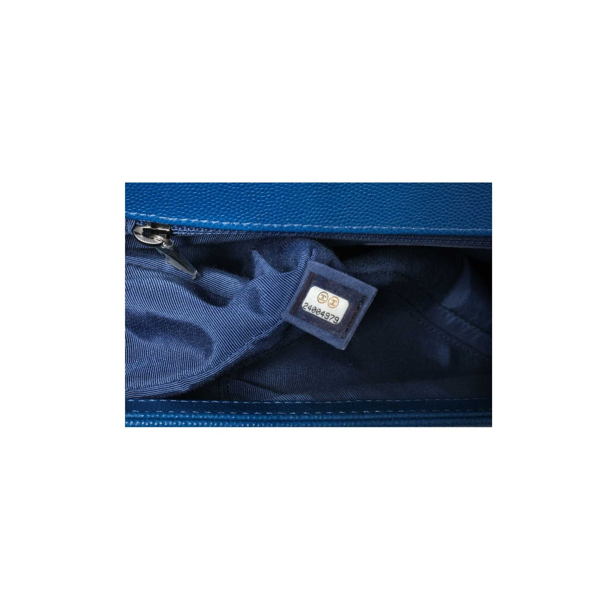 Chanel  Blue Caviar Quilted Medium Plus Boy Bag